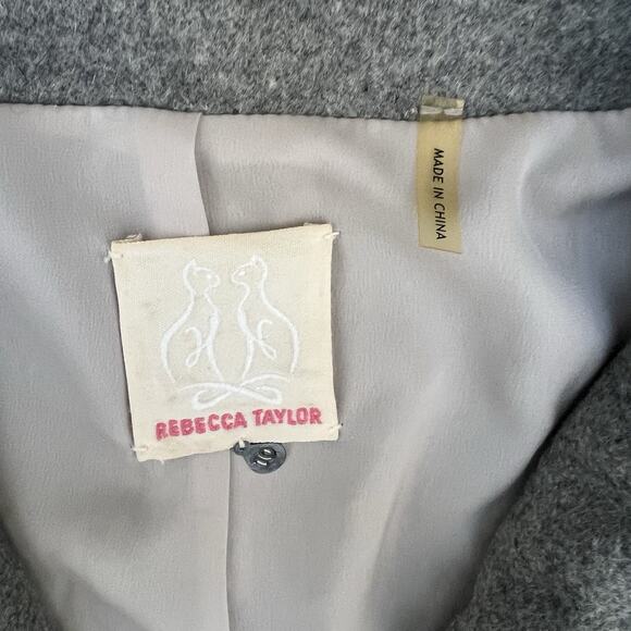 Rebecca Taylor Tweed Textured Moto Zip Up Jacket Women’s Size 10 - Picture 4 of 9